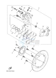 MTM850 MTM-850 XSR900 (B90L) drawing REAR BRAKE CALIPER