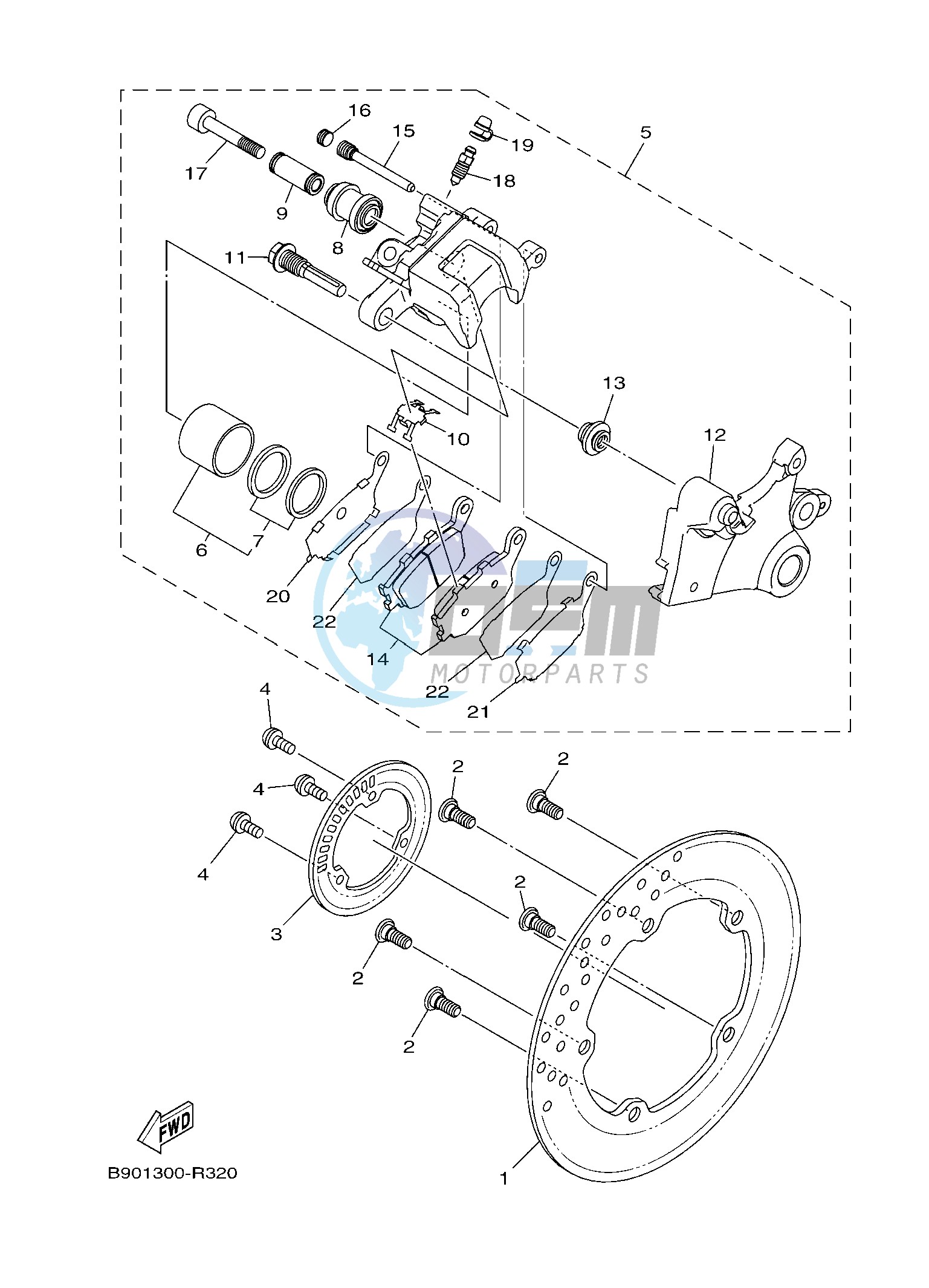 REAR BRAKE CALIPER