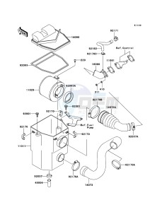 MULE 600 KAF400-B1 EU drawing Air Cleaner