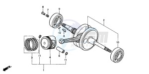 NSS250A JAZZ drawing CRANKSHAFT/PISTON (NSS2502)