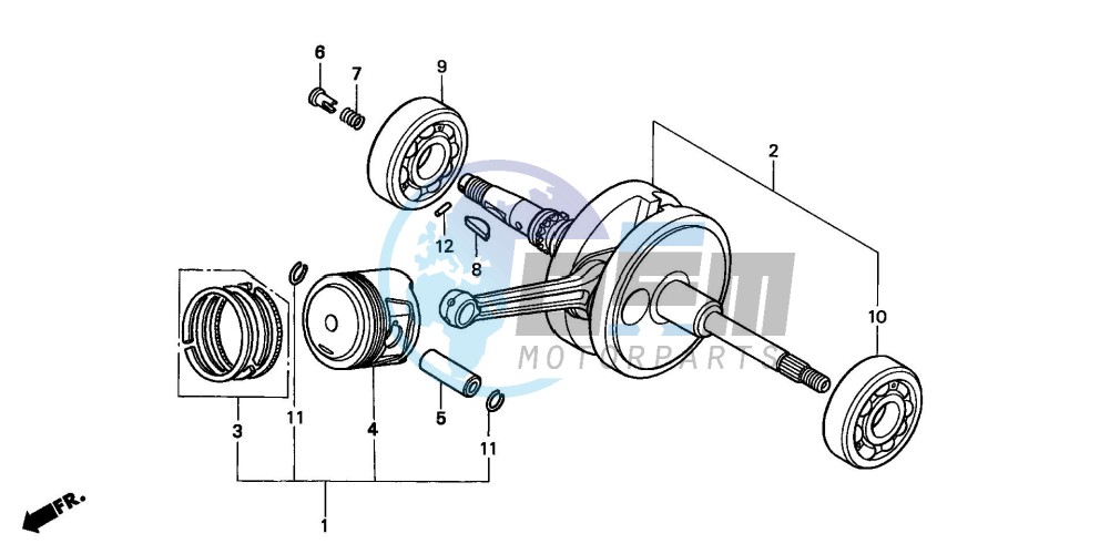 CRANKSHAFT/PISTON (NSS2502)