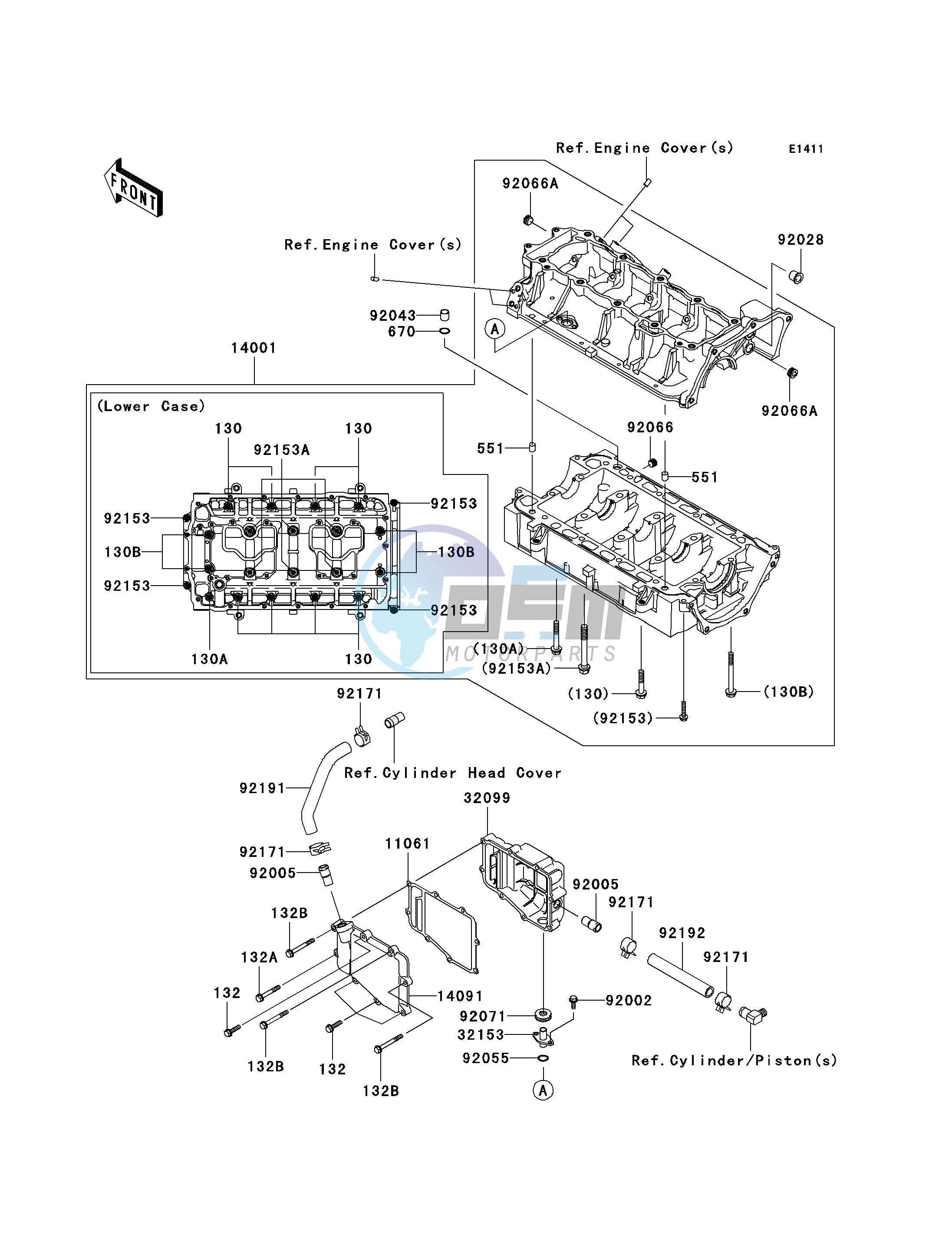 CRANKCASE-- A6F - A8F- -