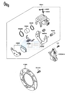 KL 650 A [KLR650] (A6-A9) [KLR650] drawing REAR BRAKE