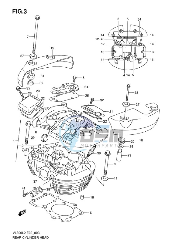 REAR CYLINDER HEAD