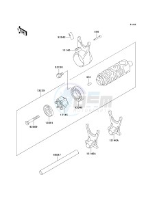 EN 500 C [VULCAN 500 LTD] (C6F-C9F) C8F drawing GEAR CHANGE DRUM_SHIFT FORK-- S- -