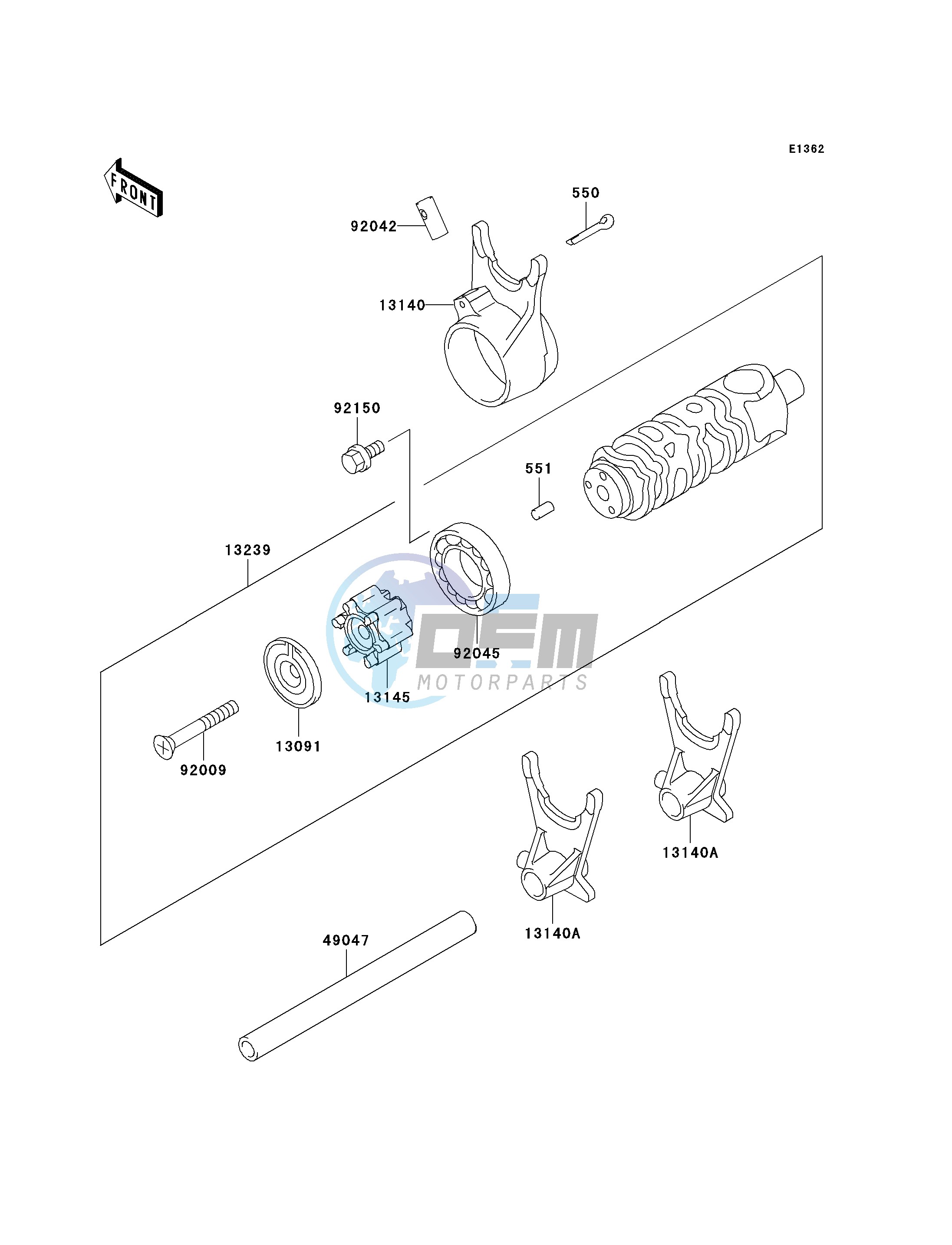 GEAR CHANGE DRUM_SHIFT FORK-- S- -