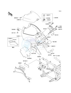 KVF700 D [PRAIRIE 700 4X4 TEAM GREEN SPECIAL EDITION] (6F) D6F drawing SIDE COVERS