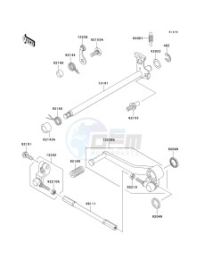 ZX 600 J [ZZR600] (J6F-J8F) J7F drawing GEAR CHANGE MECHANISM