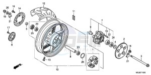 CBF1000FAC drawing REAR WHEEL