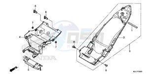 NC750DE Integra - NC750D Europe Direct - (ED) drawing REAR FENDER