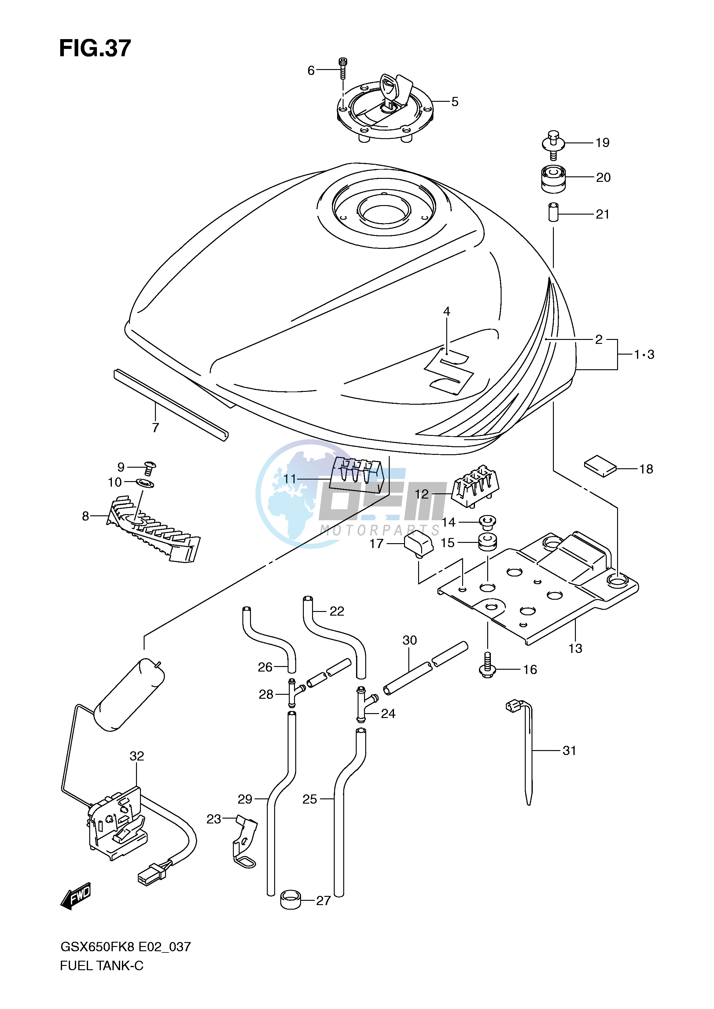 FUEL TANK (MODEL K8)