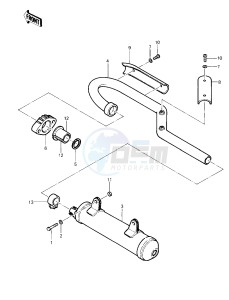 KLT 200 A [KLT200] (A4-A4A DUCKSTER) [KLT200] drawing MUFFLER -- 83 KLT200-A4_A4A- -