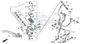 CB1300S CB1300SUPERBOLD'OR drawing FR. BRAKE MASTER CYLINDER (CB1300A/SA)