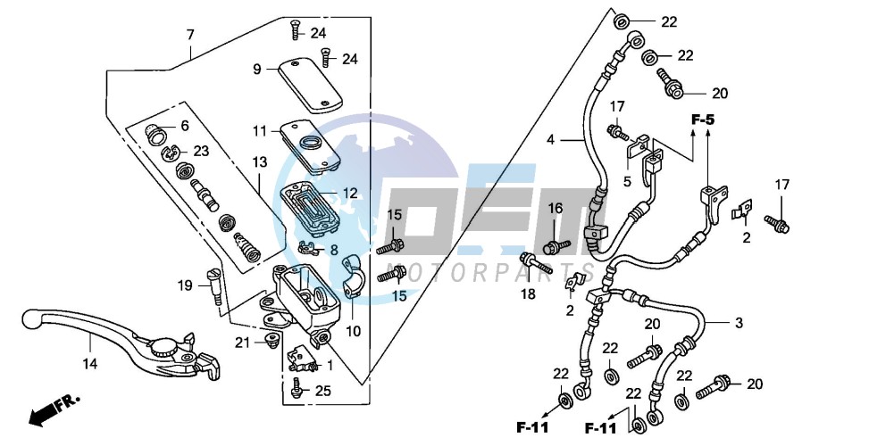 FR. BRAKE MASTER CYLINDER (CB1300A/SA)