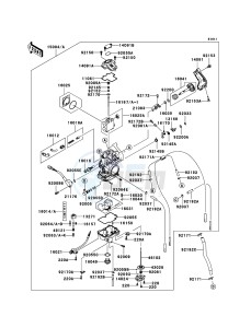 KX450F KX450D7F EU drawing Carburetor