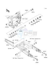 ZX 1400 A [NINJA ZX-14] (A6F-A7FA) A7F drawing SWINGARM