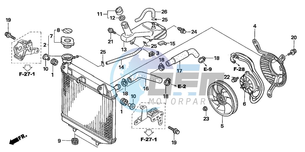 RADIATOR (TRX450R6,7,8/ER6,7,8)