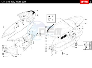 CITYLINE-IE-125-300-WHITE drawing REAR PART PLASTICS