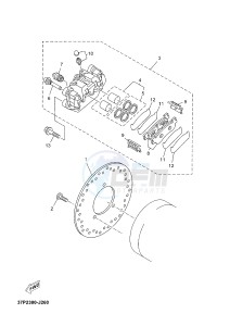 YP125RA (ABS) X-MAX 250 ABS (2DL3) drawing REAR BRAKE CALIPER