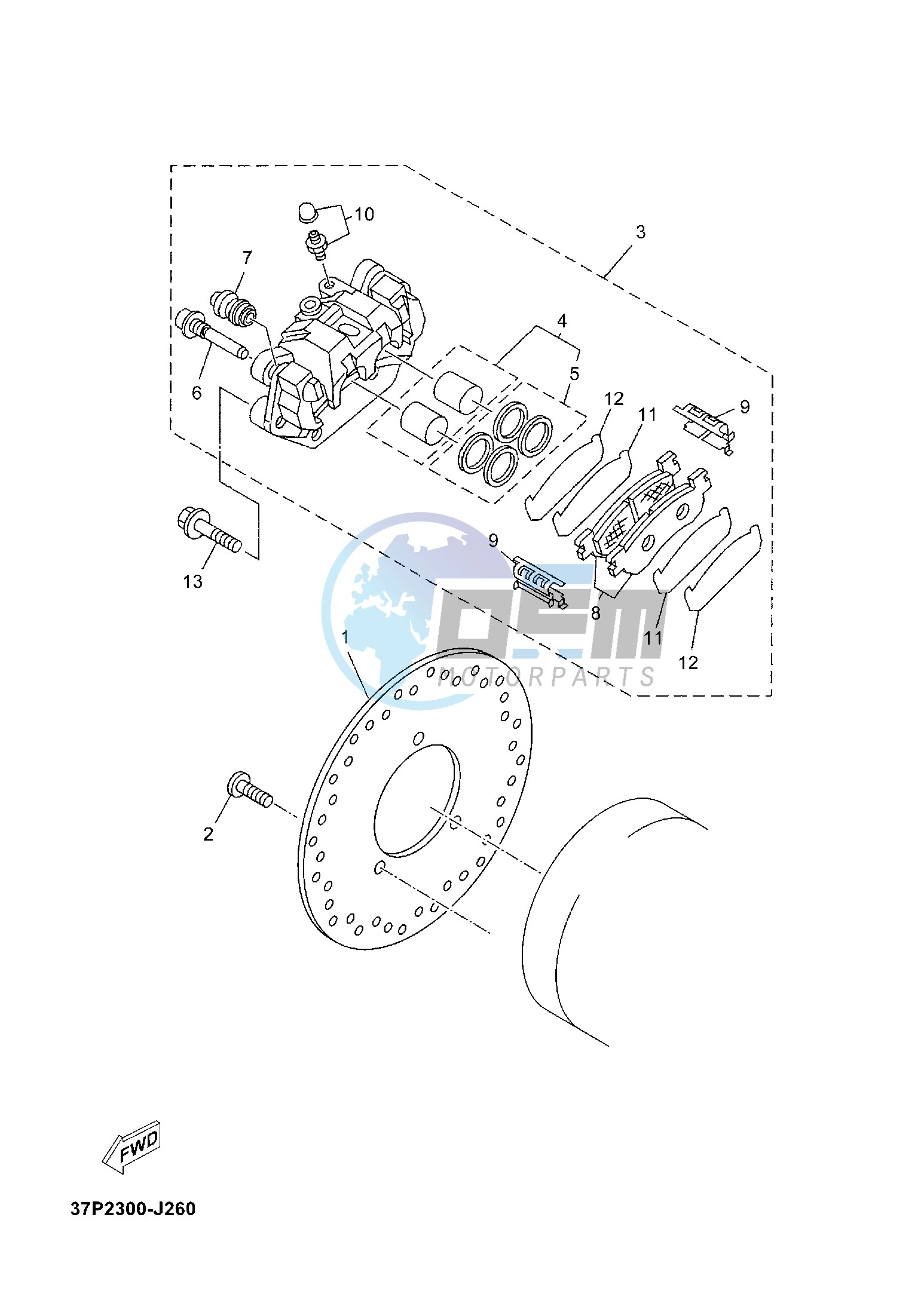 REAR BRAKE CALIPER