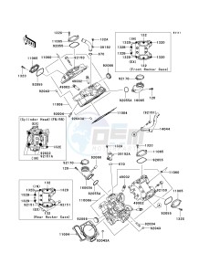 KSV 700 A [KFX 700] (A6F-A9F) A6F drawing CYLINDER HEAD