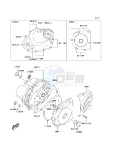 KLX 125 B [KLX125L] (B1-B3) [KLX125L] drawing ENGINE COVER-- S- -