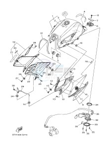 YS125-5C YS125 (BT41) drawing FUEL TANK