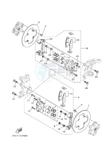 YXZ1000ES YXZ10YPSG YXZ1000R EPS SPECIAL EDITION (2HC1) drawing FRONT BRAKE CALIPER