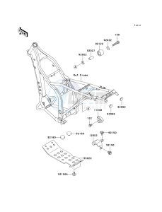 KLX300 A [KLX300R] (A10) A10 drawing FRAME FITTINGS