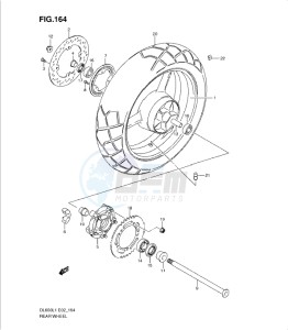 DL650 drawing REAR WHEEL (DL650AL1 E2)