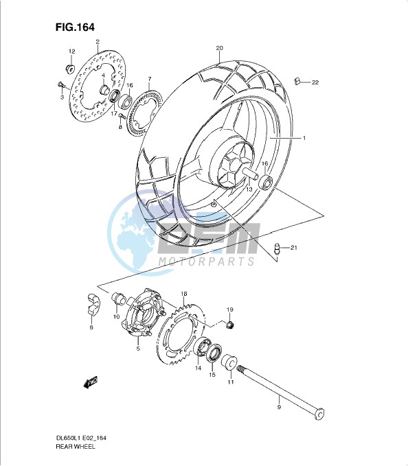 REAR WHEEL (DL650AL1 E2)