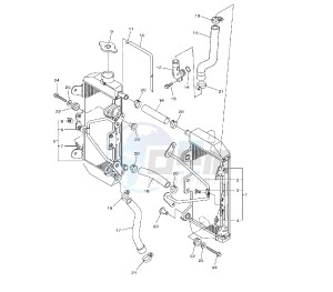 YZ F 250 drawing RADIATOR AND HOSE