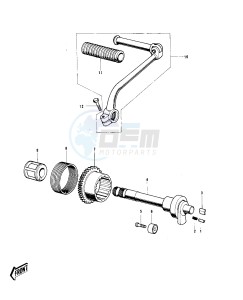 KH 100 B (B7-B8) drawing KICKSTARTER MECHANISM