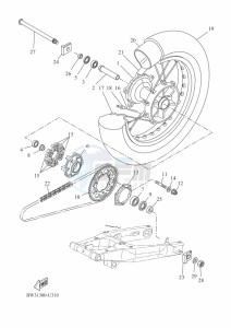 XTZ690 TENERE 700 (BEH3) drawing REAR WHEEL