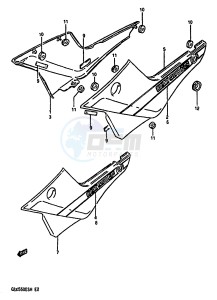 GSX550E (F-G-H) drawing FRAME COVER (MODEL H)