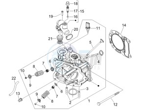 MP3 125 drawing Cilinder head unit - Valve