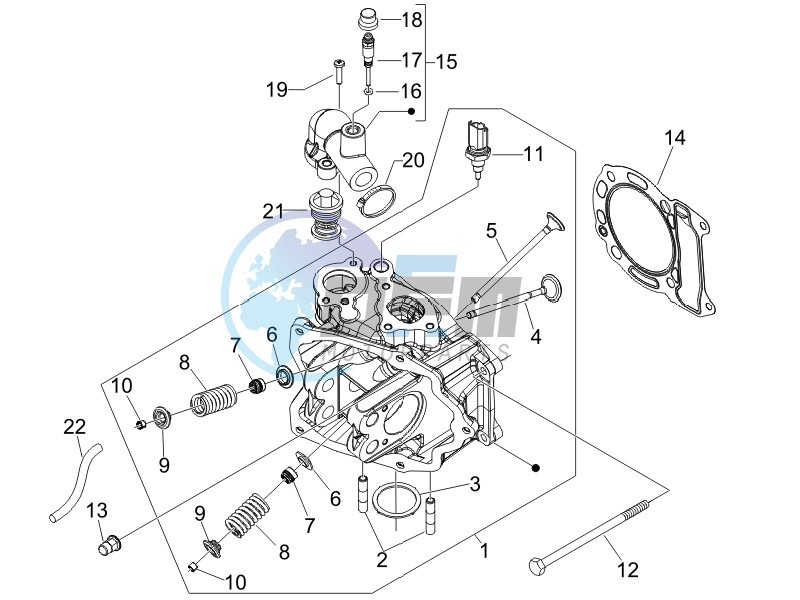 Cilinder head unit - Valve