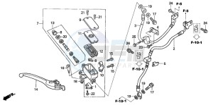 CBF500A drawing FR. BRAKE MASTER CYLINDER (CBF500A)