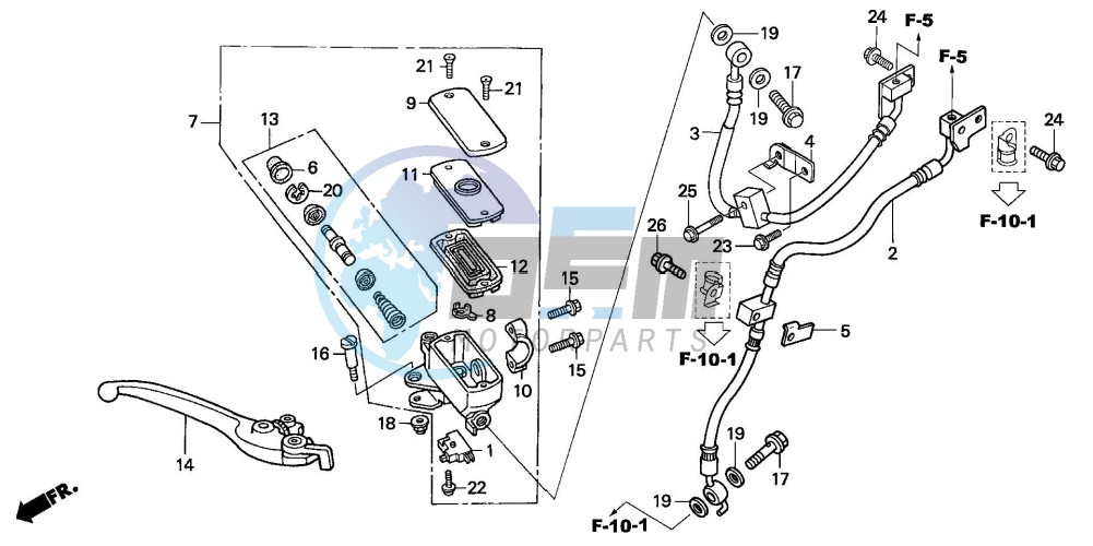 FR. BRAKE MASTER CYLINDER (CBF500A)