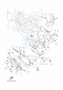 XTZ690 TENERE 700 (BEH1) drawing RADIATOR & HOSE