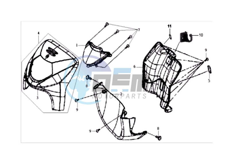 FR PLATE / HEAD LIGHT