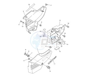 YBR 125 drawing SIDE COVERS 3D92