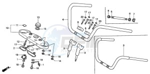 VT1100C2 drawing HANDLE PIPE/TOP BRIDGE (VT1100C)