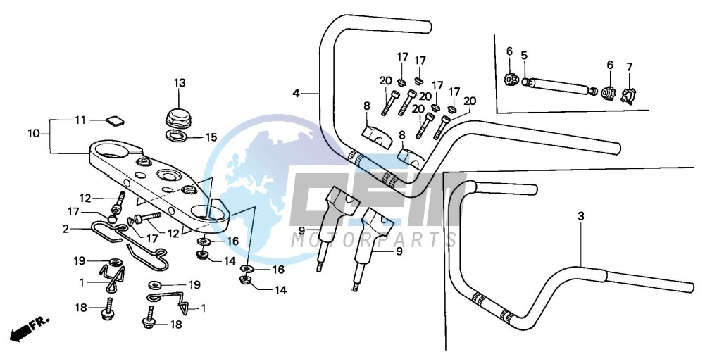 HANDLE PIPE/TOP BRIDGE (VT1100C)