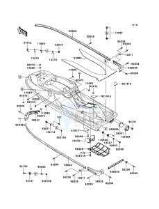 JET SKI X-2 JF800A7F EU drawing Hull