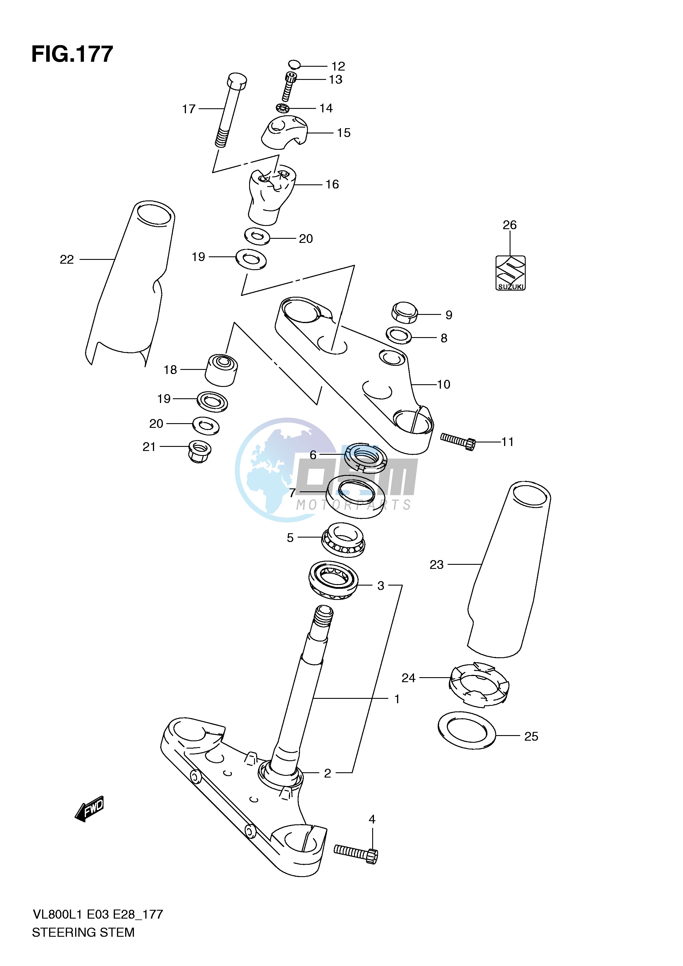 STEERING STEM (VL800CL1 E3)