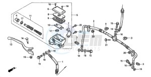 TRX450S drawing FR. BRAKE MASTER CYLINDER