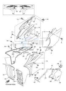 WR450F (1DXA) drawing SIDE COVER