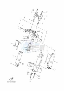 XSR700 MTM690D-U (BCP1) drawing STEERING