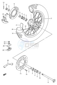 RM125 (E28) drawing REAR WHEEL (MODEL L M)